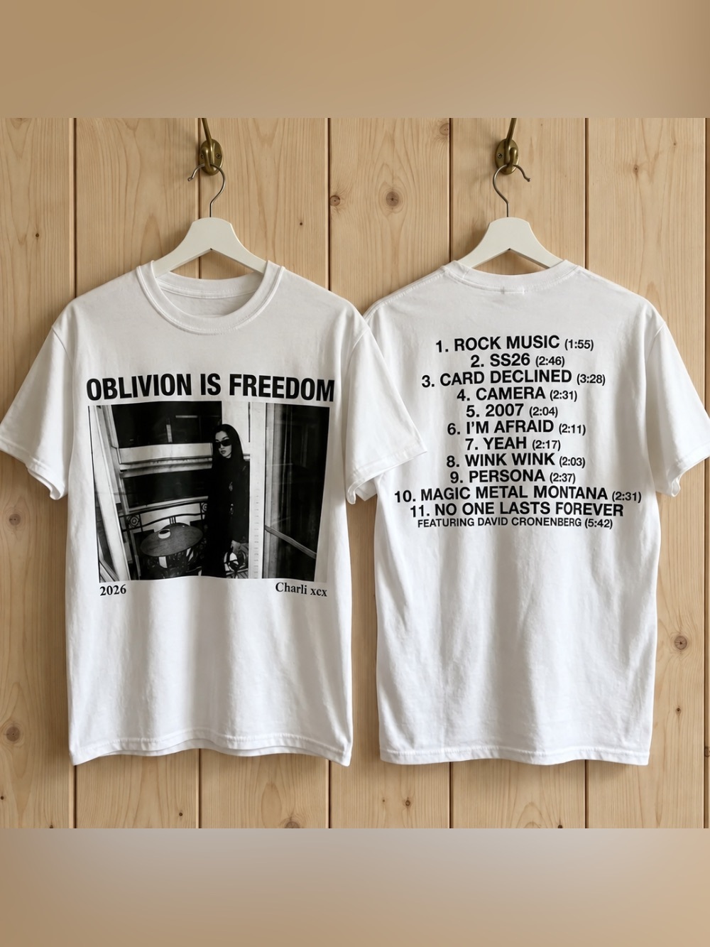 Charli XCX Oblivion Is Freedom Tour Tracklist Album Pop Music Vintage White Tee